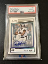 2022 Score - Jalen Hurts Auto #244 PSA 10