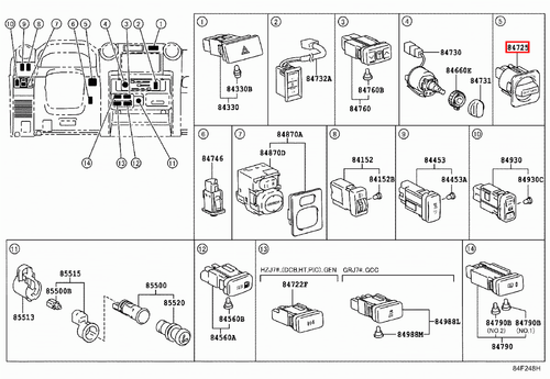Genuine Toyota LandCruiser HDJ80 HDJ79 HDJ78 GRJ79 Front Rear Diff Lock Switch - Picture 19 of 20