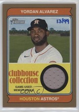2023 Topps Heritage Clubhouse Collection Relics Gold 13/99 Yordan Alvarez 12v1