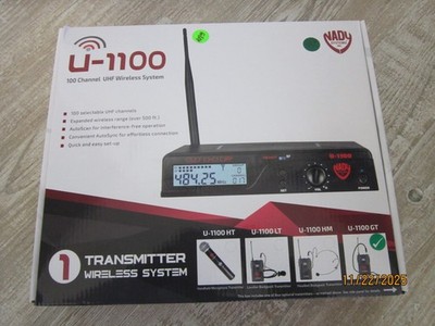 Nady Systems Inc U-1100G Wireless System, Transmitter, Microphone+ Power Adapter