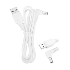 2Pcs USB to DC Power Cable 2A 5V DC Power Cord 5.5x2.1mm Connector 3.3ft,White 