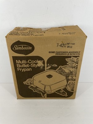 Sunbeam Vintage Multi-Cooker Buffet-Style Frypan Skillet 7-420 SN7-41AR NIB