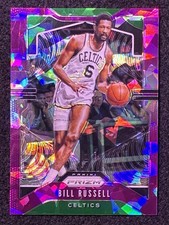 2019 Panini Prizm Bill Russell Purple Cracked Ice /149 Boston Celtics #21