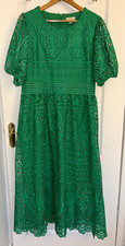Oasis Premium Lace Midi Dress UK 18