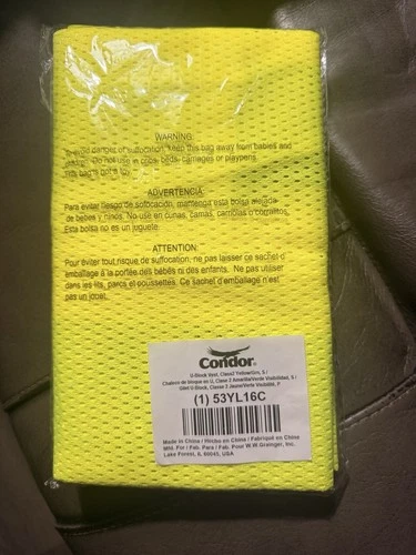 Condor U-Block Safely Vest Class 2 Yellow/Grn Small. #53YL16C - product listing photo