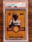 2001 Michael Jordan Game Used Bat #B-MJ PSA 8 SP Top Prospects BMJ Relic Piece