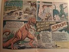 1975 Aurora model Ad Pom Poms TARZAN PREHISTORIC Scenes Models T-Rex Sabretooth  — photo 2