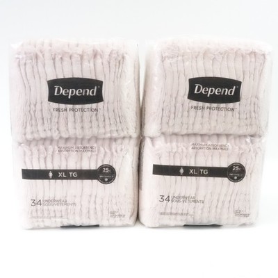 Depend Fit-Flex Adult Incontinence Underwear Women Blush 68 Cnt - Open Box