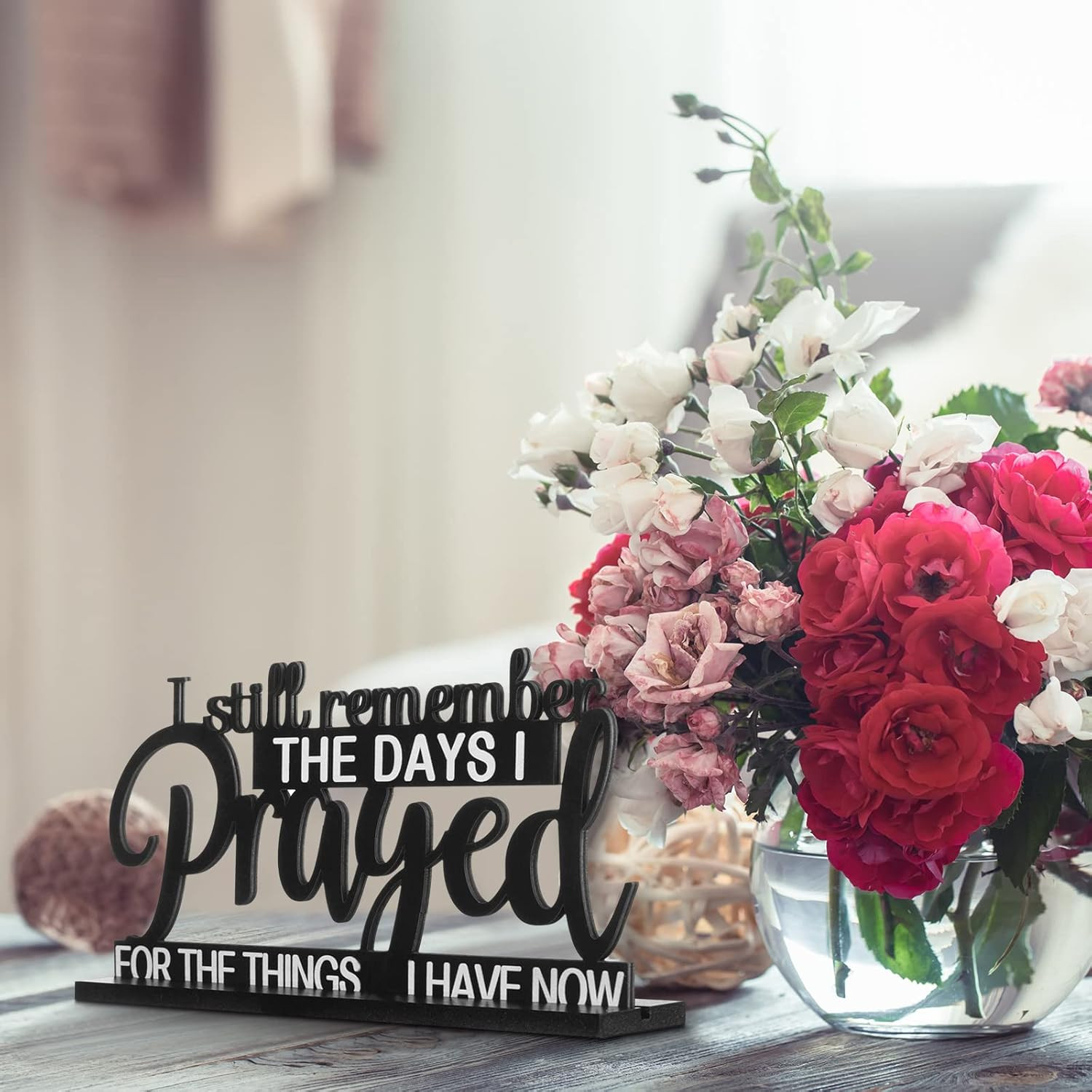 как выглядит I Still Remember the Days I Prayed Sign Inspirational Table Blessed Signs Motiva фото