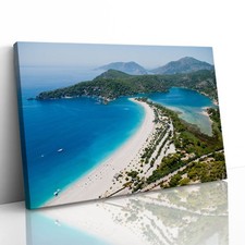 Oludeniz Beach Turkey Canvas Framed Print Picture Wall Art