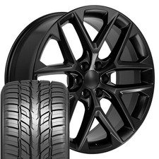 Set4 14078 Black 24x10 Wheels 29535r24 Tires 6x139.7 Fit Chevy Gmc Cadillac Set4 14078 Black 24x10 Wheels 29535r24 Tires 6x139.7 Fit Chevy Gmc Cadillac