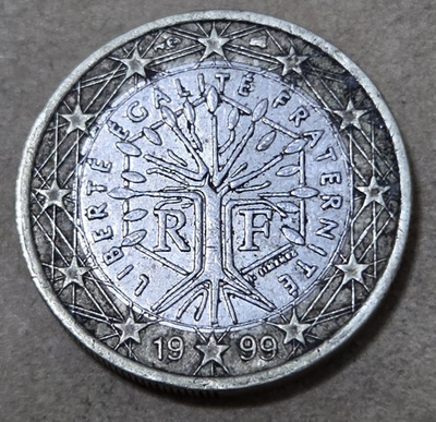 #ad EUROPEAN UNION FRANCE 🇪🇺 🇫🇷 ONE 1 EURO COIN 1999 $3.11