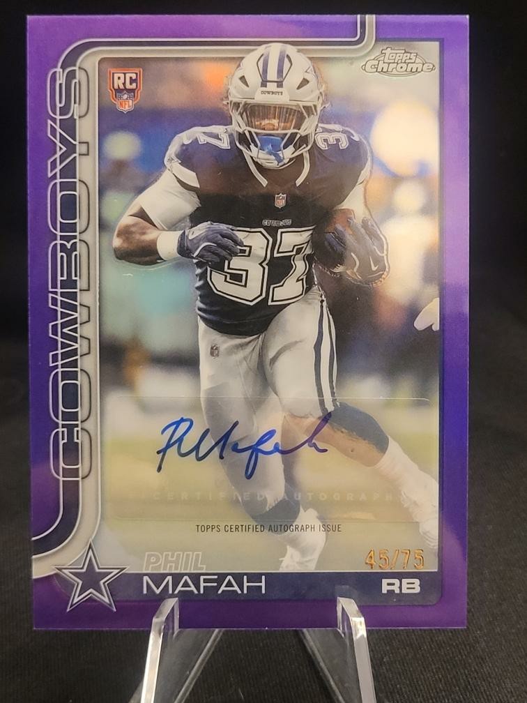 2025 Topps Chrome Football Phil Mafah Rookie Auto Purple Refractor /75 RA-PM