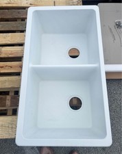 Miseno Georgia 33" Double Undermount Stone Composite Kitchen Sink MG3319U55-IV