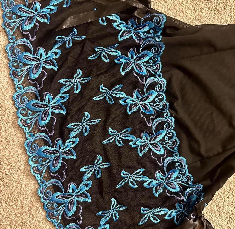 Babydoll Slip azul/púrpura Foto 2 de 4