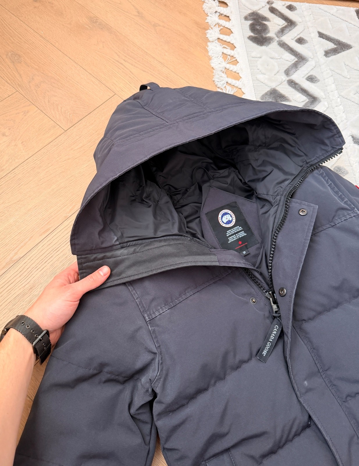 Authentic Men's CANADA GOOSE Macmillan Parka Down Puffer Jacket Navy S image 10
