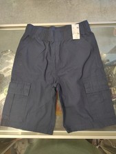The Children's Place Boys' Size 8 Blue Cargo Uniform Shorts Elastic Waist