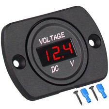 DC Volt Meter 12V, Battery Voltage Gauge 12V, Digital Voltage Meter 12 Volt