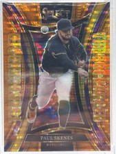 2025 Panini Select #20 Paul Skenes Turbo Charged Orange Pulsar Prizm # 11/15