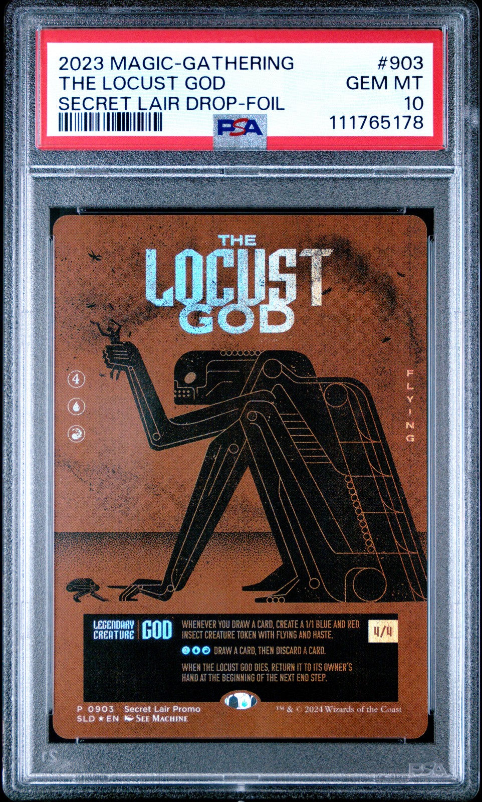 2023 MTG SECRET LAIR DROP FOIL #903 THE LOCUST GOD PSA 10