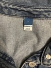 Old Navy Blue Denim Jumpsuit Collared Long Sleeve Button Front Pockets Size L — photo 5