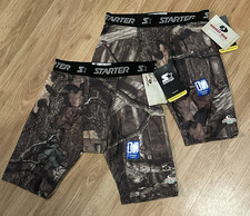 2 Men's NWT Starter Dri-Fit Standard Length Compression Boxers Briefs Medium M