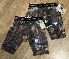 2 Men's NWT Starter Dri-Fit  Standard Length Compression Boxers Briefs Medium M