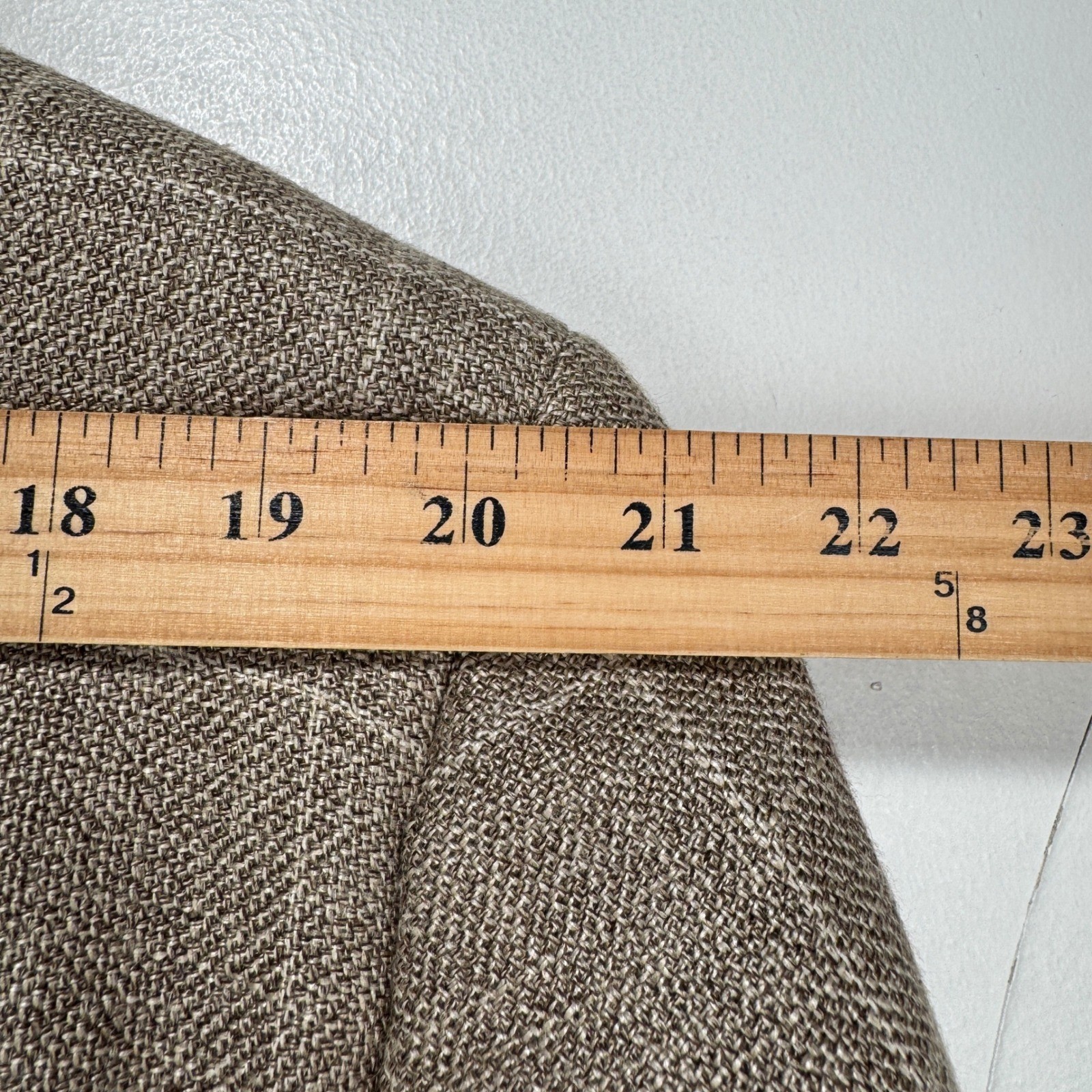 Stile Bespoke Blazer Sport Coat Men 46L Beige Plaid 2 Button Italian Wool Jacket