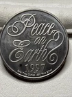 1997 1 Troy Oz Silver Round Coin .999 Fine Merry Christmas Peace On Earth