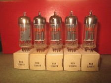 (5) Tubi audio per chitarra RCA Mcintosh 12BH7A come nuovi abbinati NOS nuovi con scatola