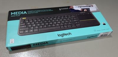 Logitech K400 Plus RF Wireless Keyboard & Touchpad - Black - Unifying Receiver