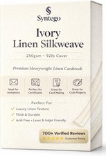 Syntego A4 Linen Card 250gsm – Recycled Silkweave Textured Card for Printing,