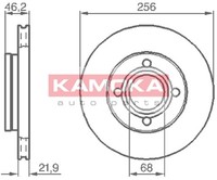 2X Bremsscheibe Kamoka 103386 FüR Audi 100 C3 Avant 445 446 443 444 80 B3 893 90