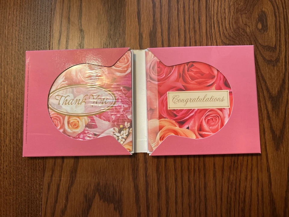 Tarjetas de agradecimiento (6) y felicitaciones (6) florales nuevas selladas de los años 90 Foto 3 de 3