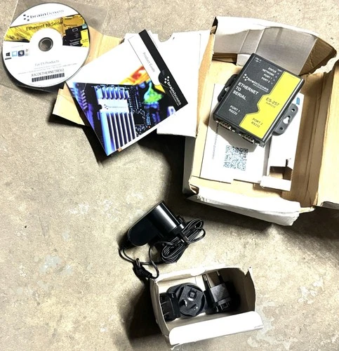 Brainboxes ES-257 2 Port RS232 Ethernet to Serial Adapter   Open Box