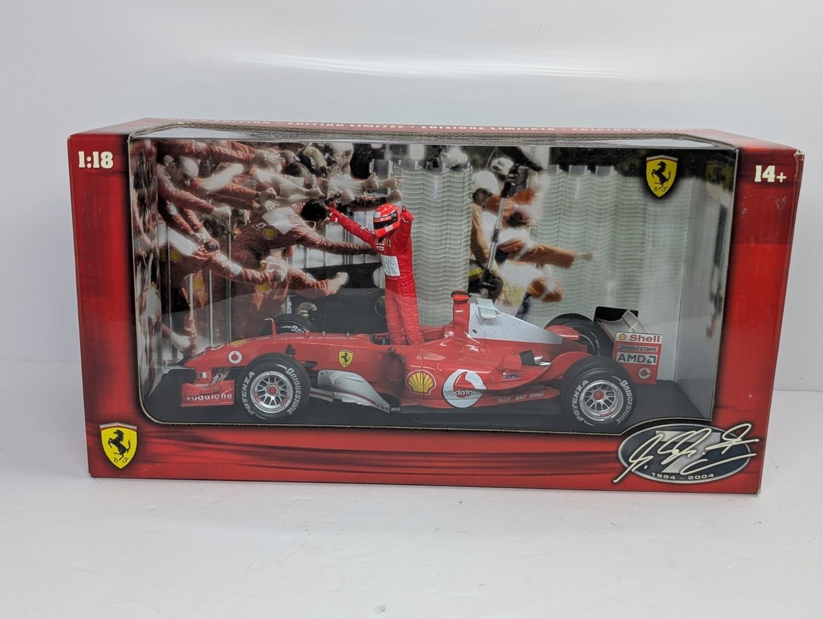 1:18 Hot Wheels Ferrari F2004 Michael Schumacher World