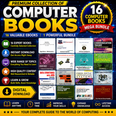 16 Computer Books Bundle Programming Networking AI PDF Digital Download