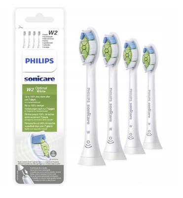 Philips Sonicare W2 Optimal White Bürstenköpfe HX6064/10 Weiß 4 Stück