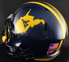 WEST VIRGINIA MOUNTAINEERS WVU Riddell Speed Full Size AUTHENTIC Football Helmet