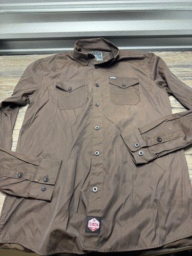 Dixxon Flannel Co Shirt Mens L Brown Striped Workforce Form And Function