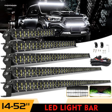 14 22 32 42 52" LED Light Bar Spot Flood Combo Driving Truck SUV Offroad 4X4 4WD