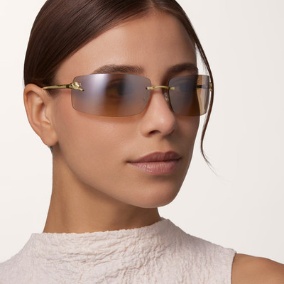 New Cartier rimless sunglasses glasses Panthere oval CT0503S 003 XL enveloping
