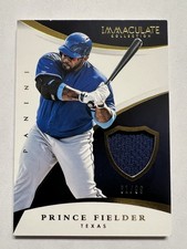 2015 Panini Immaculate Prince Fielder /99 Game Worn Patch #15 Rangers