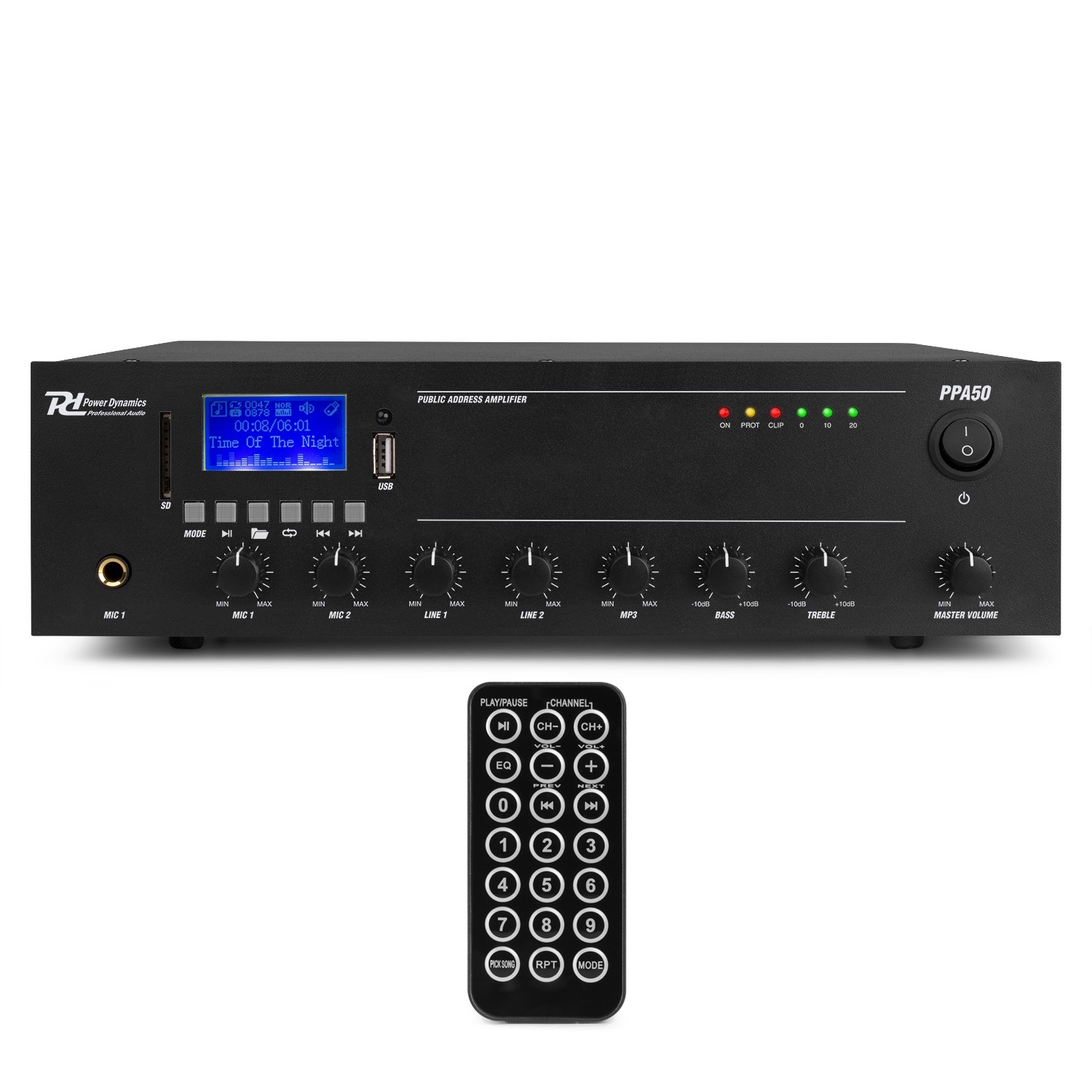 Power Dynamics PPA50 50W Bluetooth Mixer Amplifier 100V for Audio Installation