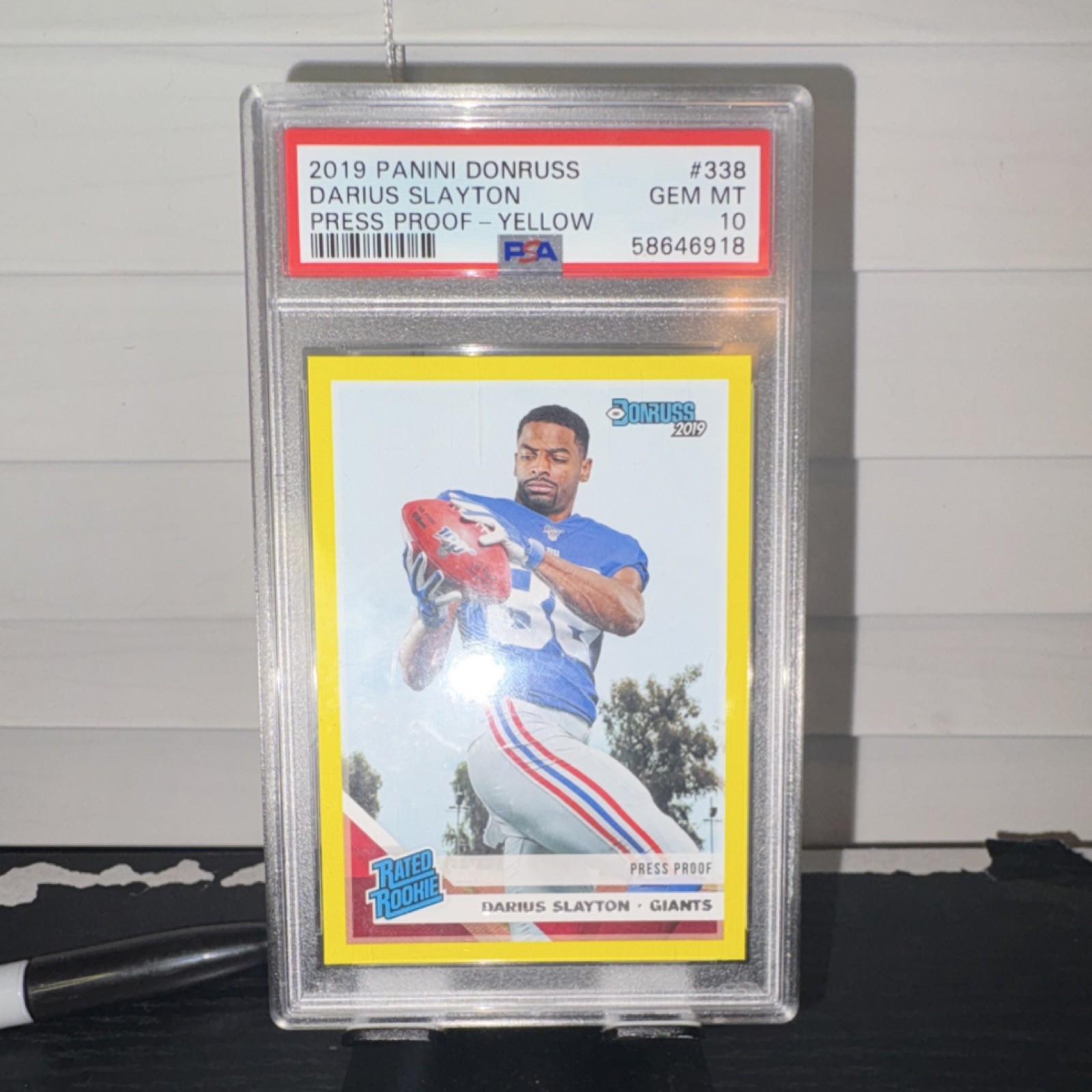 Darius Slayton Panini Donruss #338 Press Proof-Yellow