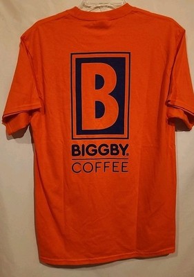 BIGGBY COFFEE T SHIRT Coffeehouse Beaners Barista Flint Michigan Adult MEDIUM
