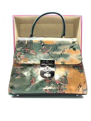 Patricia Nash Chauny Leather Top Handle Satchel Beautiful Girl P1583328 Gift Box