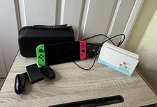 Nintendo Switch V2 Better Battery Life with Animal Crossing dock, bundle 