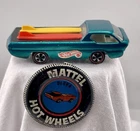Hot Wheels Redline Car 1967 Deora Aqua/Turquoise Original Boards With Button #01