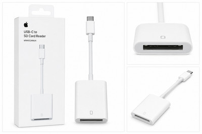 Apple USB-C to SD Card Reader A2082 White MW653AM/A Genuine